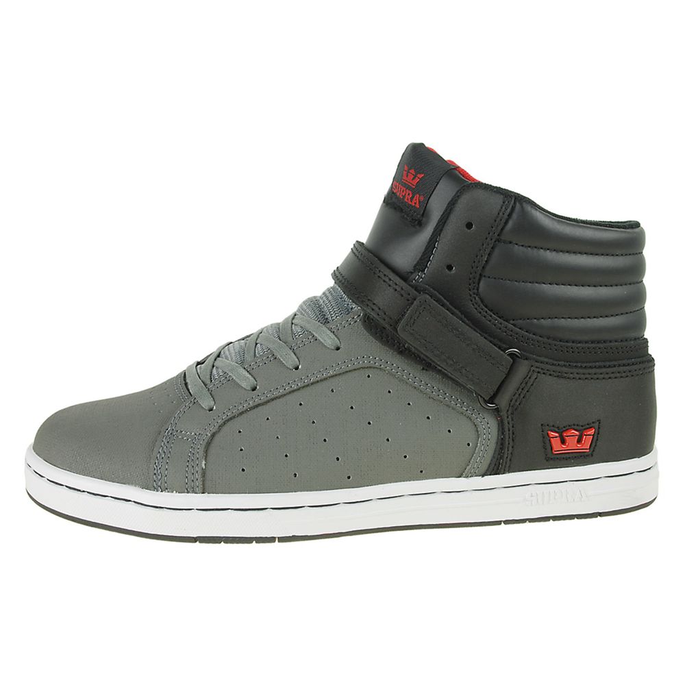 Baskets Montantes Supra Suprano High Noir Vert Tuf Black Suede Homme | ZOH-89748972